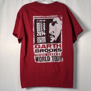 GARTH BROOKS TRISHA YEARWOOD WORLD TOUR ST LOUIS CONCERT BAND COUNTRY T-SHIRT L